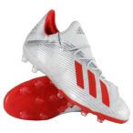 エックス 19.2-ジャパン HG/AG　シルバーメット×ハイレゾレッドS18　【adidas|アディダス】サッカースパイクf35333
