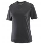  женский SHAKEOUT CORE короткий рукав футболка deep black [SALOMON| Salomon ] бег одежда -lc2425200