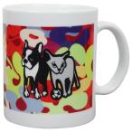 ピザと犬と猫とイタリア人と マグカップ　【SoccerJunky|サッカージャンキー】サッカーフットサルアクセサリーsj16793