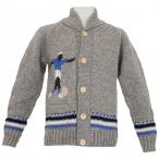 Mary Maxim Soccer Cardigan カーディガン　グレー　【Six-Yard box|シックスヤードボックス】サッカーフットサルウェ