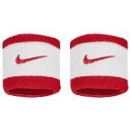 スウッシュ クラシック リストバンド 2P WC　ホワイト×ファイヤーレッド　【NIKE|ナイキ】サッカーフットサルアクセサリーbn3101-119