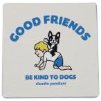GOOD FRIENDS 2 珪藻土コースター　【SoccerJunky|サッカージャンキー】サッカーフットサルアクセサリーcp21466