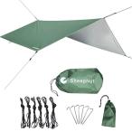 【神戸発アウトドアブランド】SheepNot(シープノット)　防水タープ ソロ テント 約3mx3m キャンプ 軽量 紫外線UVカット 日除け レクタ 遮熱　天幕