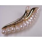 １８金淡水パールブローチ０．０６ｃ...