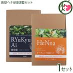 オーガニック琉球ヘナ&琉球藍セット 箱入100g×各1箱 白髪染め 染毛料 国産 沖縄 土産 植物染料