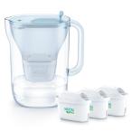 ショッピングブリタ [BRITA]ブリタ ポット型浄水器 スタイルエコ パウダーブルー マクストラプロ カートリッジ 3個付き (1セット)(浄水器 水道水 ろ過)