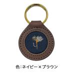 【ゆうパケット配送!送料無料】【在庫限り!大特価】ALTRO レザーキーホルダー ルアー2 ネイビー×ブラウン ぽっきり価格【返品・交換不可】(丸型 革 タグ 釣り
