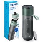 ショッピングブリタ [BRITA]ブリタ ボトル型浄水器 アクティブ ダークグリーン 容量600ml(浄水フィルター付き 持ち運び 便利 透明 水)