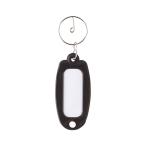 【ゆうパケット配送対象】[大一鋼業]キーホルダー付名札 単色 黒[マーキーバラ クロ](ポスト投函 追跡ありメール便)