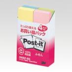 Yahoo! Yahoo!ショッピング(ヤフー ショッピング)【ゆうパケット配送対象】ポスト・イット 単品/お買い得パック/エコノパックシリーズ/パワーパックシリーズ [500RP-BK] 4個 横25×縦75mm 本体色:混色