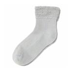 【送料無料・まとめ買い×8個セット】神戸生絲 ゴム無しソックス 婦人用 春夏用 綿混 3222H グレー 靴下 くつ下 介護用品