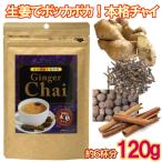 【メール便1通(4袋まで)198円】ジンジャー チャイ 高知県産 生姜 紅茶 スパイス 120g 約6〜8杯分