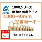 【メール便：6個まで】ALPHA アルファ南京錠 1000-40 定番同一キーTO No.30E073（東京ナンバー同一キー）アルファ南京錠標準タイプ1000シリーズ