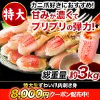 ショッピングかに 3kg かに カニ 蟹 お刺身 ズワイガニ カニ爪お刺身 カニ爪肉 かに カニ 蟹 ズワイガニ ズワイ爪 ズワイガニ爪肉 カニ爪 特大生ずわい爪肉剥き身 快適生活 爆買