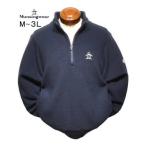  Munsingwear wear футболка LL мужской MG5FSW80M.. повышение температуры обратная сторона ворсистый половина Zip футболка спортивная фуфайка тренировочный 2025 год осень-зима новый продукт 