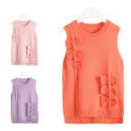  tops вязаный лучший Kids круг воротник ребенок одежда детский жилет длинный лучший весна осень безрукавка вязаный тянуть over длинный лучший лучший . серия бак 