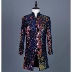  мужской костюм пальто украшен блестками сверкающий постановка одежда stage Mai шт. костюм джентльмен одежда Mai шт. te-ji костюм танцевальный костюм танцевальный костюм длинный рукав tailored jacket 