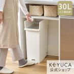  trash can stylish kitchen cover attaching slim both opening space-saving [arrots dumpster L white waste basket 27L KEYUCAkeyuka]