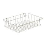 バスケット かご カゴ ワイヤーバスケット ステンレス タオル 収納[重なるステンレスバスケット ワイド浅 KEYUCA ケユカ]