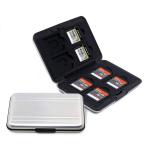ショッピングマイクロsdカード YFFSFDC マイクロ SDカード 収納 16枚 ブラック アルミ メモリー カードケース 両面 収納 タイプ SDカード収納ケース 防塵