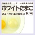 たまご ホワイトたまご 6個入り 黄身が白いたまご