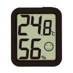 デジタル温湿度計 環境チェッカー ブラック 99×115×21mm 大文字 73248 シンワ測定