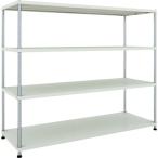 物品棚 パイプ棚 ＴＲＵＳＣＯ　スチールラック　フェニックスラック　１８００Ｘ６００　４段　Ｗ色　抗菌粉体塗装　  (PER-5664-W)