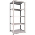 物品棚 中量棚 ＴＲＵＳＣＯ　スチールラック　Ｍ３型中量棚　９００Ｘ７２１ＸＨ２１００　５段　単体　ネオグレー  (M3-7375（NG）)