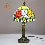 卓上ランプ 綺麗 テーブルランプ卓上照明 ステンドグラス レトロ おしゃれ なアンティーク 花柄 照明器具 LED対応 ガラス工芸