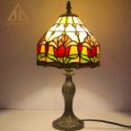テーブルライト ステンドグラス アンティーク 花柄 レトロな雰囲気がおしゃれ ステンドランプ 間接照明 モダン デスクライト書斎 寝室