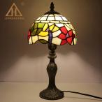 ステンドランプ 花柄 レトロな雰囲気がおしゃれ モダン テーブルライト ステンドグラス アンティーク デスクライト書斎 寝室 間接照明
