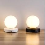 創意設計 テーブルランプ ベッドサイド 卓上ランプ デスクライト スタンドライト 書斎 寝室 北欧現代簡約 卓上照明 読書灯 LED インテリア ガラス 回転スイッチ