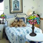 花柄卓上照明 卓上ランプ テーブルランプ レトロ デスクライト ガラス工芸 書斎 寝室 北欧 ステンドグラス 子供読書灯 豪華 ベッドサイド おしゃれ アンティーク