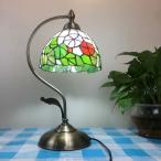 ガラス工芸 北欧 卓上ランプ 卓上照明 テーブルランプ 読書灯 花柄 デスクライト 綺麗 おしゃれ 豪華 子供 ベッドサイド ステンドグラス アンティーク レトロ