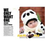 かわいい パンダ の 帽子 ＆ マフラー セット ニット 帽子　ベビー 用　子供　用