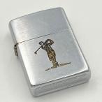 ショッピングzippo ZIPPO ビンテージ ジッポー 1949年〜1951年 スポーツシリーズ ゴルファー 175N ニッケルシルバーインナー PAT.2032695 中古 動作確認済み