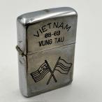 ショッピングzippo ZIPPO ベトナム 1968年 アメリカとベトナムの国旗 ビンテージ ジッポー ベトナムジッポー 中古 動作確認済み
