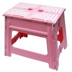 ショッピング踏み台 超強力 踏み台 折りたたみ ステップ スツール 脚立 椅子 子供 大人 (ピンク L(高さ32cm))