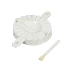 パール金属 ギョーザ 餃子 パック 包み器 はさんで ワンタッチ 塗りはけ付 フック用穴付 日本製 ホワイト 中華家 CC-1560