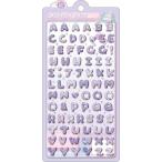 クーリア シール ボンボンドロップシール(文字) もじもじボンボン アルファベット パープル 91299