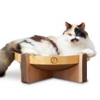 猫壱 バリバリボウルスタンド ライトブラウン