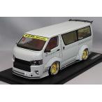 ミニカー/完成品 イグニッションモデル 1/18 T S D WORKS ハイエースグレイ T.S.D X-Three 19インチメッシュホイール ポリッシュ＆イエロー