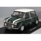 ミニカー/完成品 KKスケール 1/12 ミニ クーパー 1990 ダークグリーン/ホワイト 右ハンドル