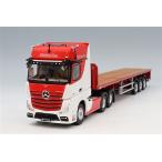 GCD 1/64 メルセデスベンツ アクトロス ギガスペース 6x2 セミトラクター ＆ スケーラブルトレーラー レッド/ホワイト
