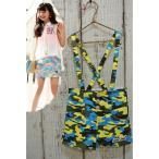 ショッピングjenni JENNI　ジェニィ　カラフル迷彩のサロペットショートパンツ スクール 子供服 セール キャリー春夏
