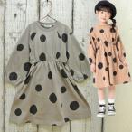 ショッピングセラフ Seraph　セラフ　ドットプリントのフレアボリュームワンピース　2021モデル 子供服 セール 21秋冬