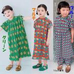 p.premier　ピードットプルミエ　さらさら涼しいエアリープリーツ総柄ワンピース 子供服 セール 26春夏