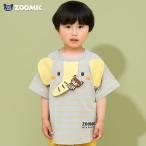 ZOOMIC короткий рукав футболка 80cm 90cm 95cm 100cm слон цельный . симпатичный Kids baby ребенок одежда мужчина окантовка .. вышивка нашивка симпатичный лето раунд кромка la gran рукав 