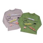 電車 長袖 Tシャツ 100cm 110cm 120cm 130cm 新幹線 線路 かっこいい ロンT トップス キッズ 子供服 男の子 夏 プリント 踏切 乗り物 機関車 人気