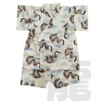 甚平 男の子用 龍柄 オフホワイト 日本製 綿100％ 110,120サイズ お祭り 花火 キャンプ お散歩 イベント かわいい 浴衣 歩きやすい じんべい 涼しい 部屋着